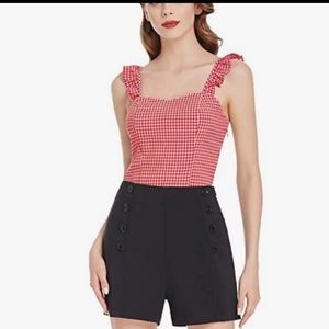 NWT Belle Poque checkered top